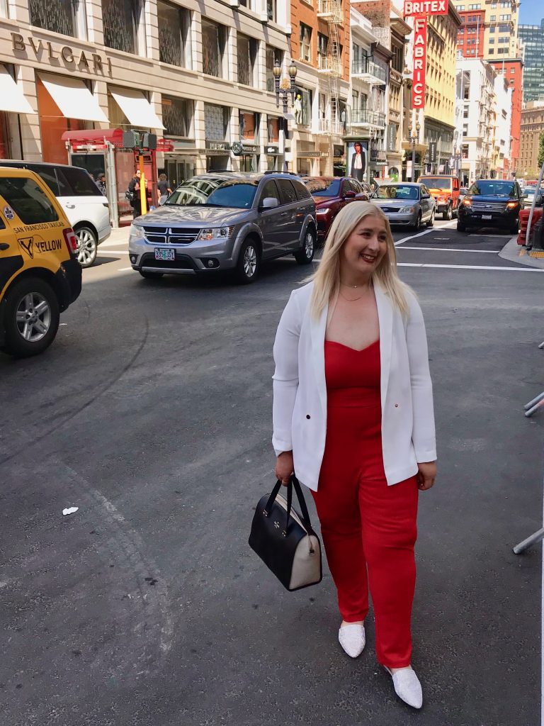 Best-accessory-confidence-red-jumpsuit