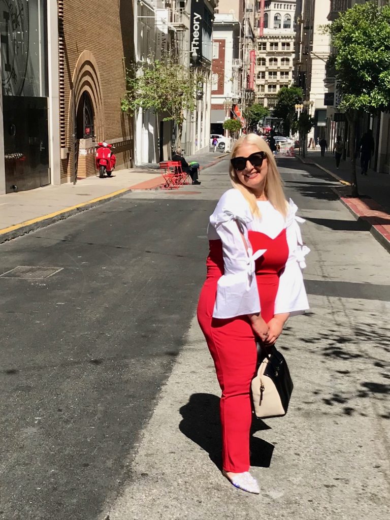 Best-accessory-confidence-red-jumpsuit