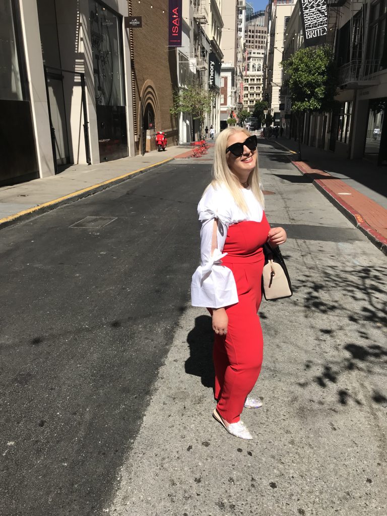 Best-accessory-confidence-red-jumpsuit