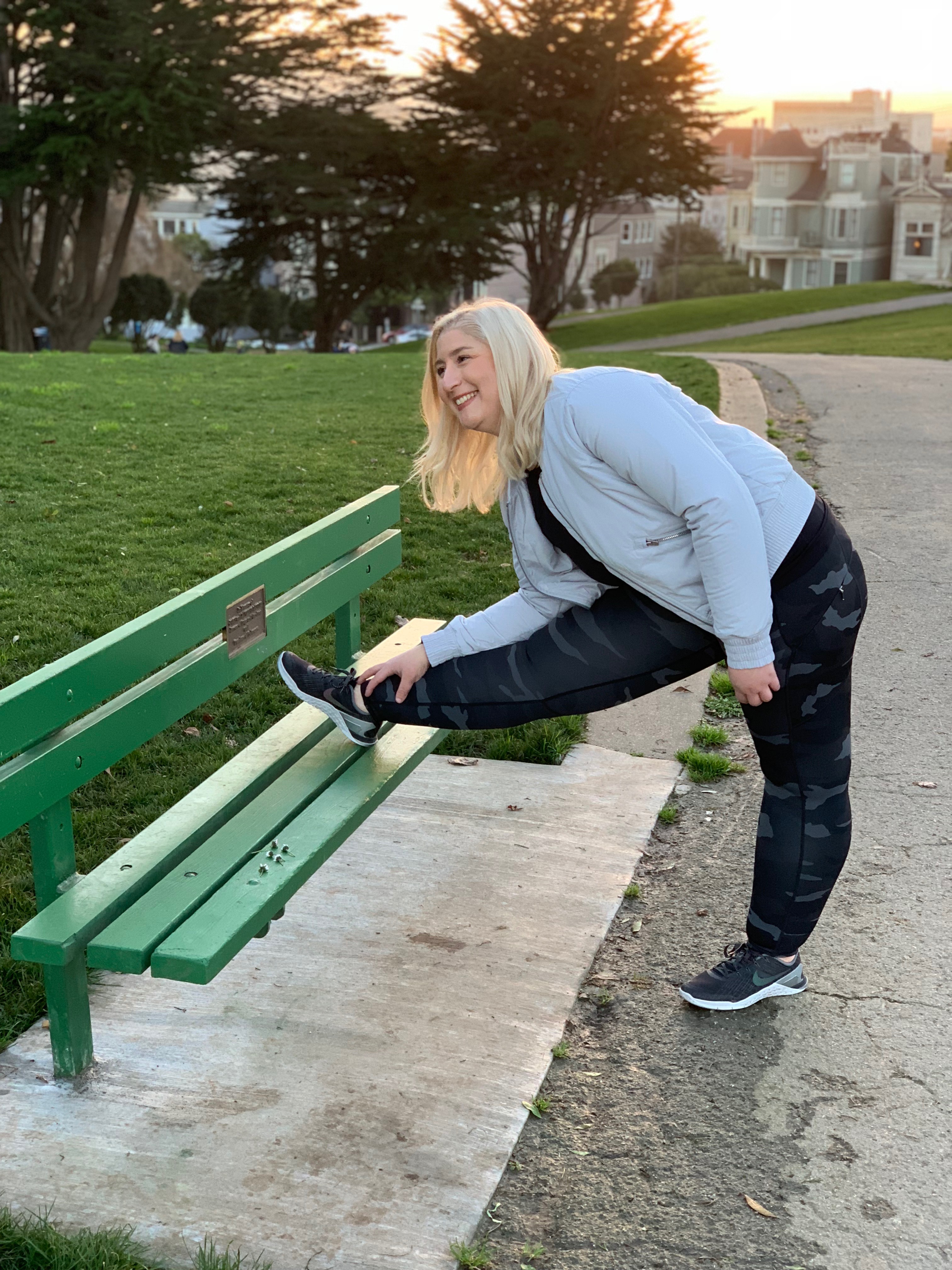 Jacqueline wearing Athleta Outfit