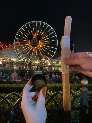 Disneyland Horchata Churro with Condensed Milk Dipping Sauce