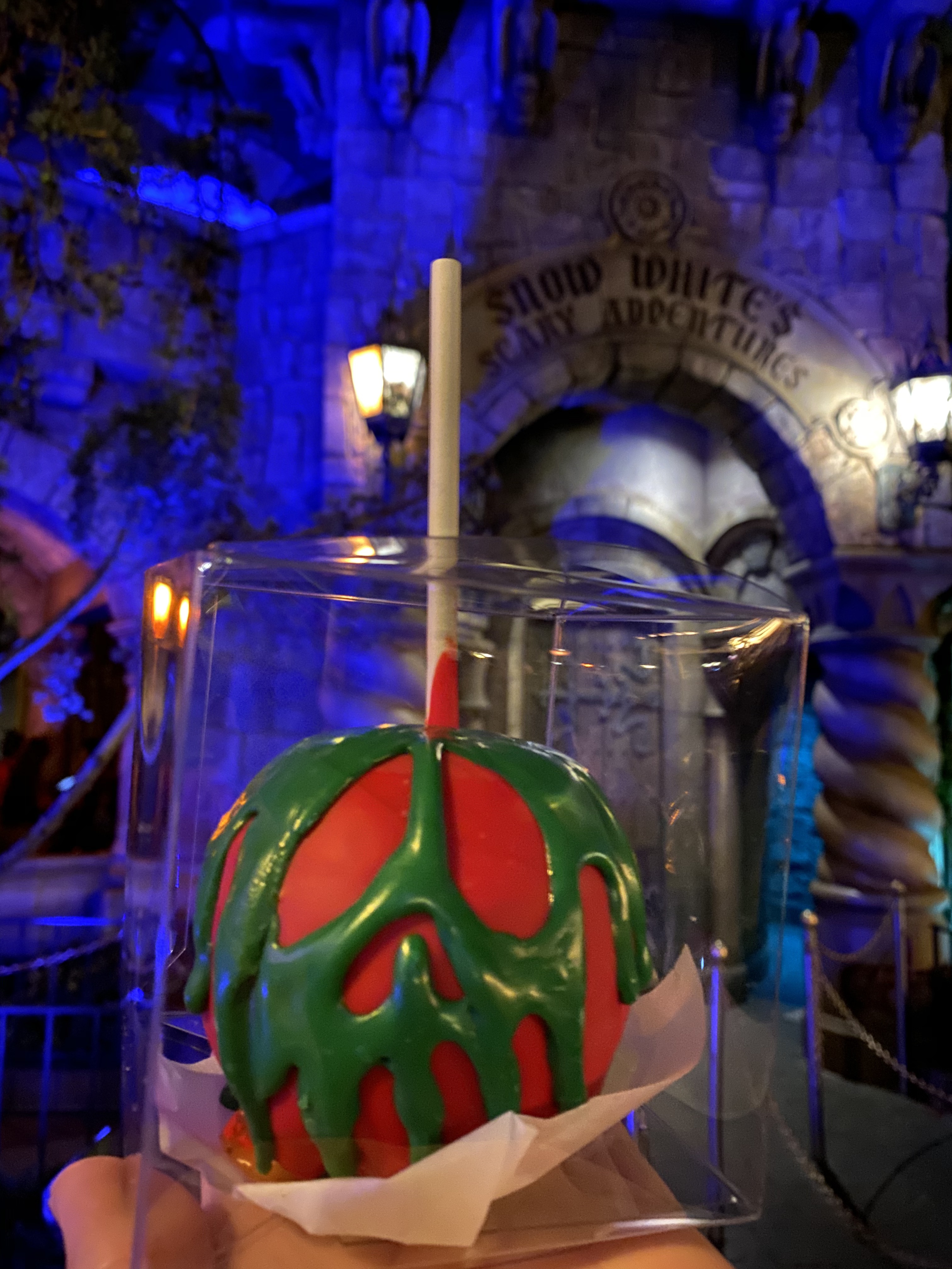 disneyland poison apple caramel apple