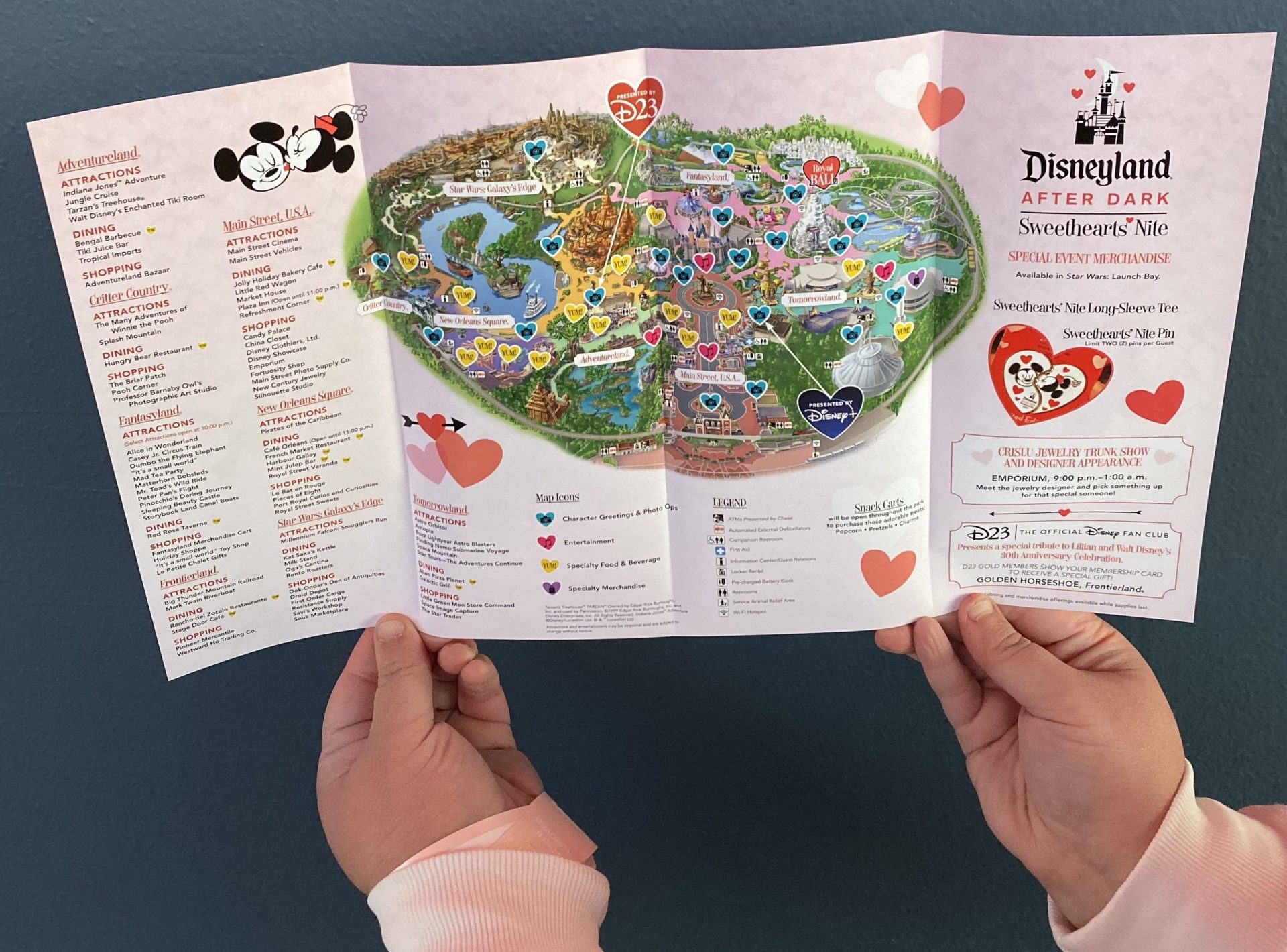 Disneyland After Dark Sweethearts Nite Map