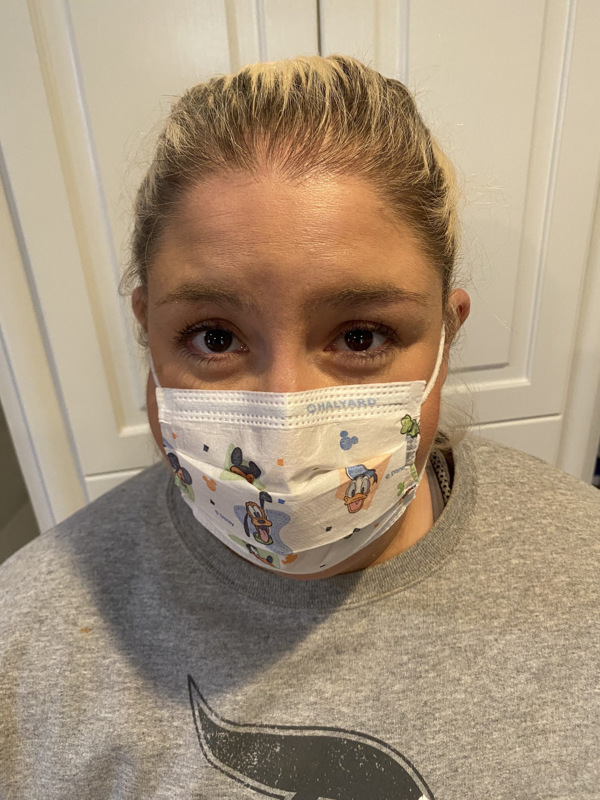 Jacqueline wearing a mask