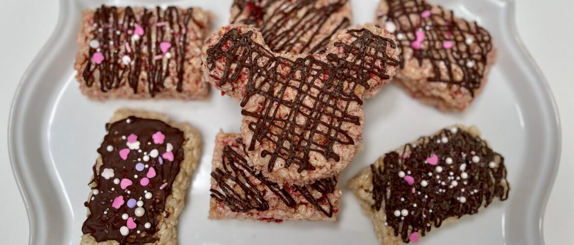 Chocolate Drizzled Rice Krispy Treats