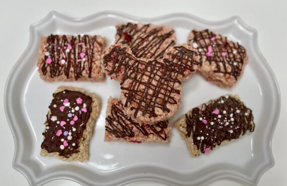 Chocolate Drizzled Rice Krispy Treats